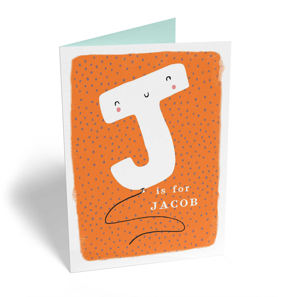 Contemporary Kids Birthday Editable Fun Letter J