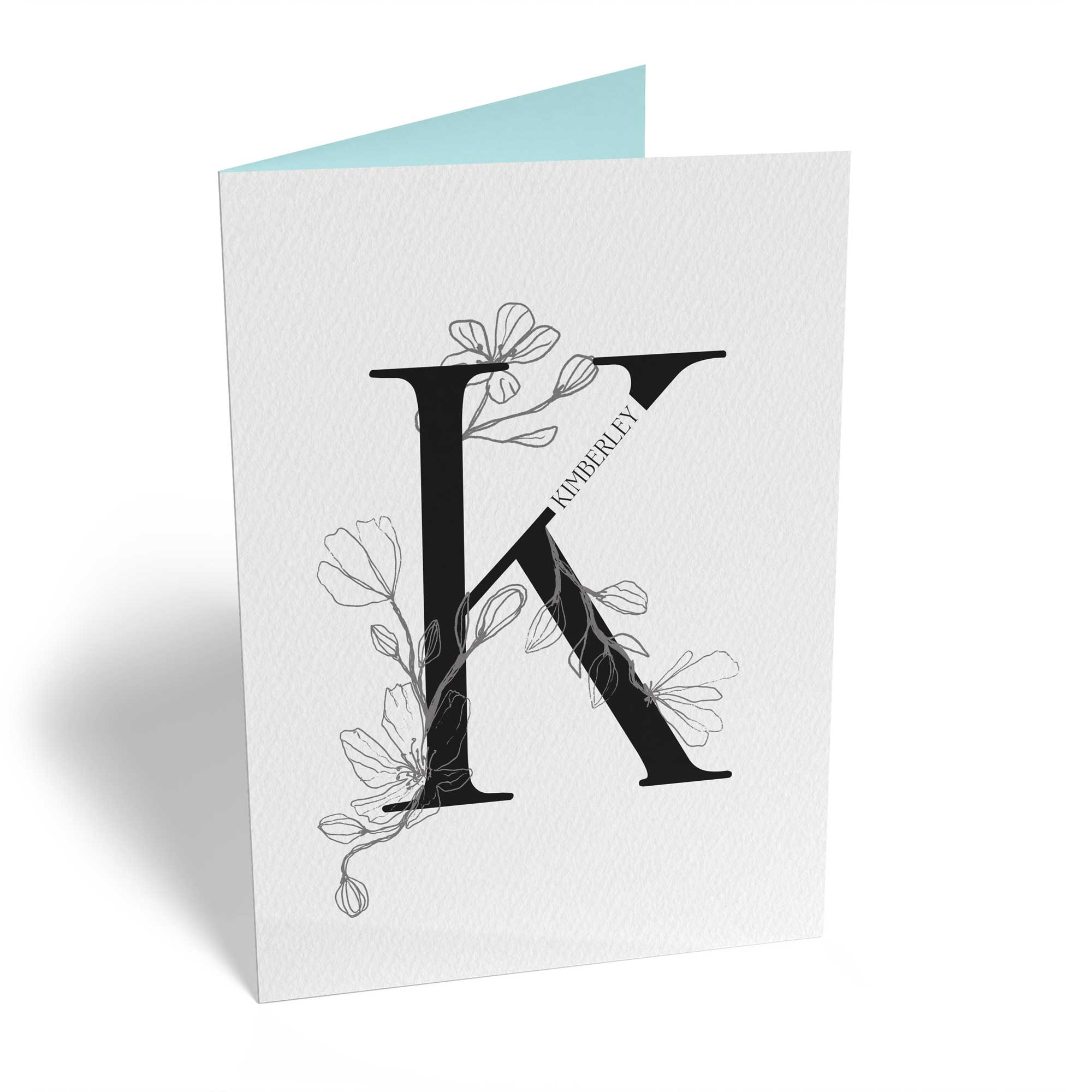 Contemporary Editable Initial Illustrated Letter K