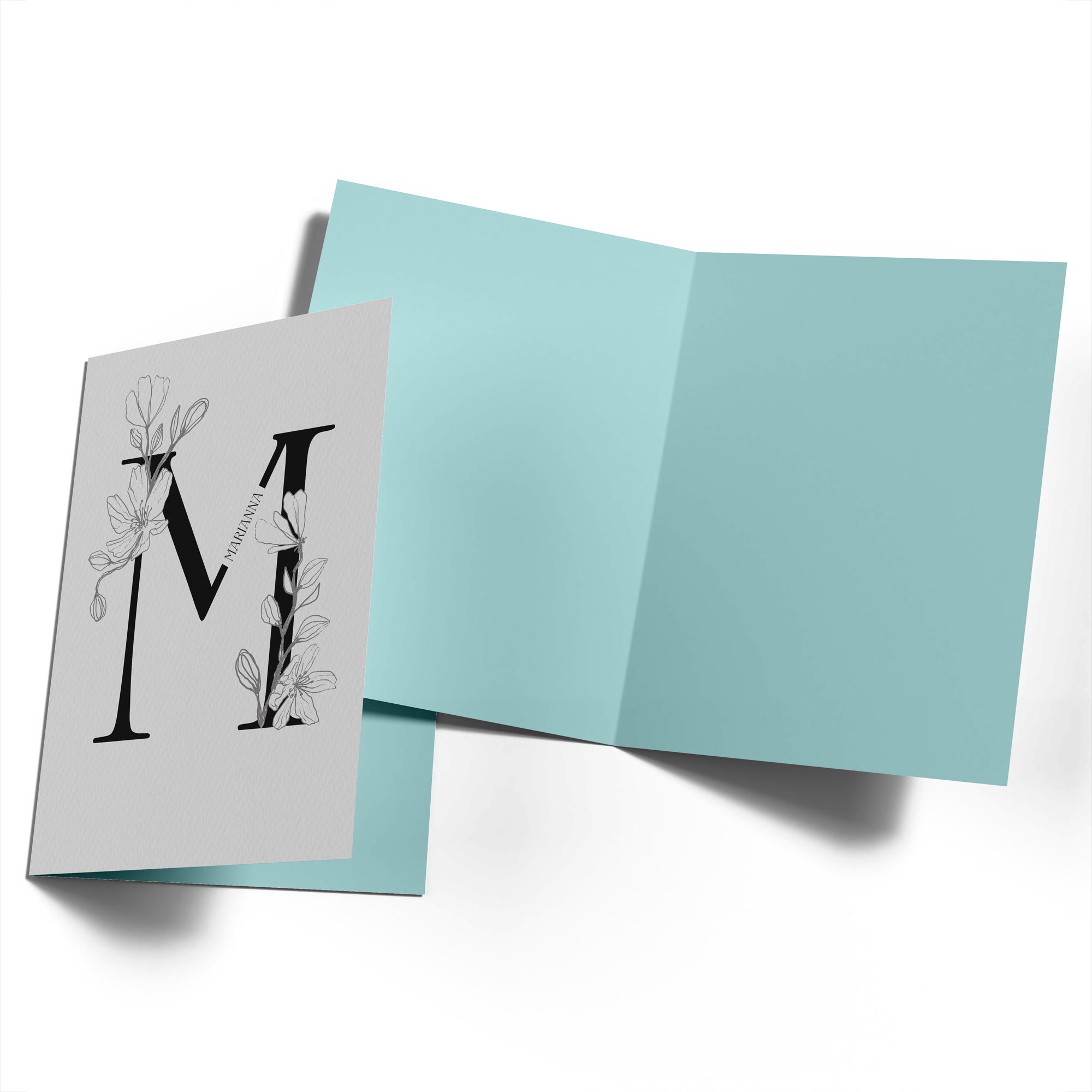 Contemporary Editable Initial Illustrated Letter M