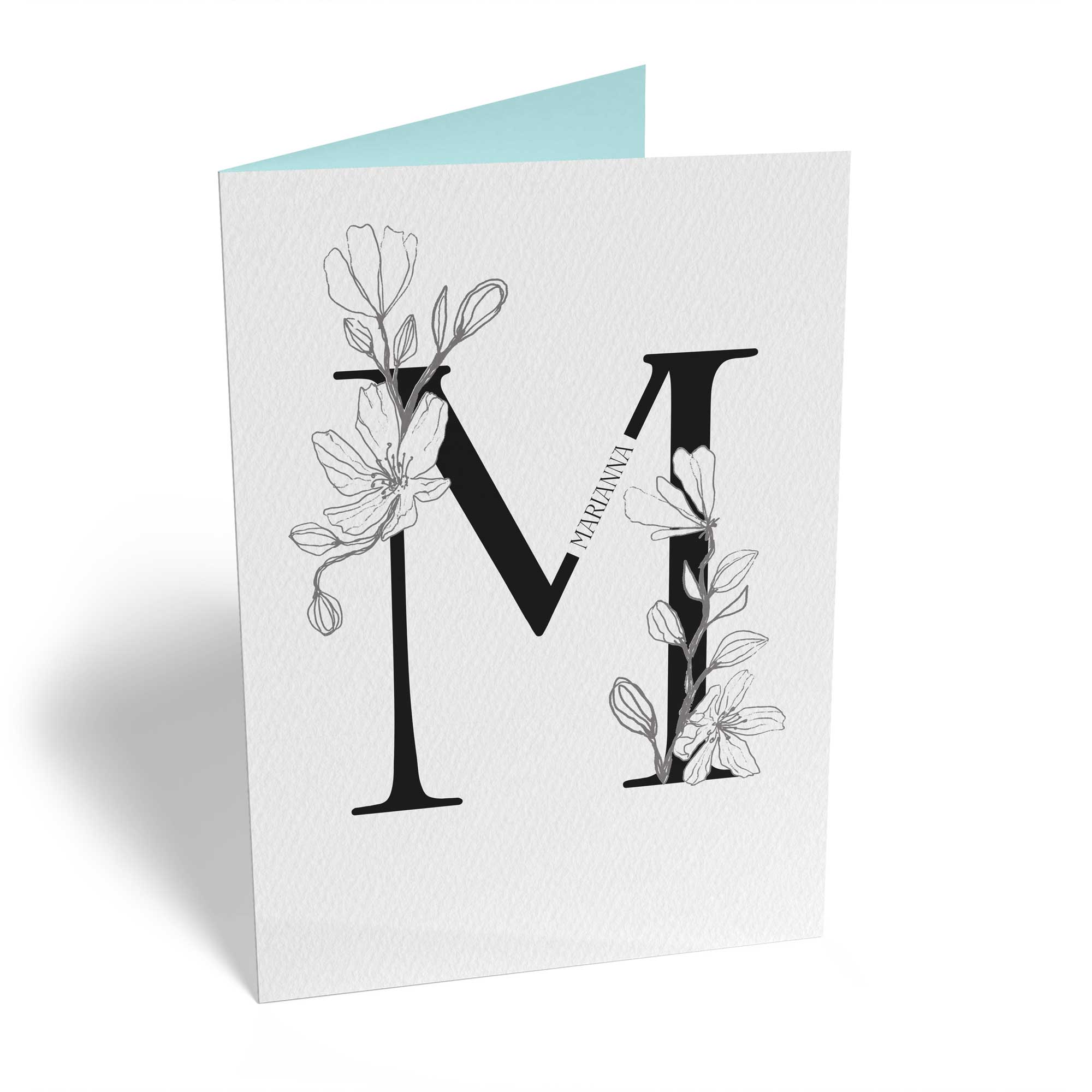 Contemporary Editable Initial Illustrated Letter M