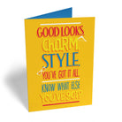 Funny Birthday Text Good Looks Style Charm