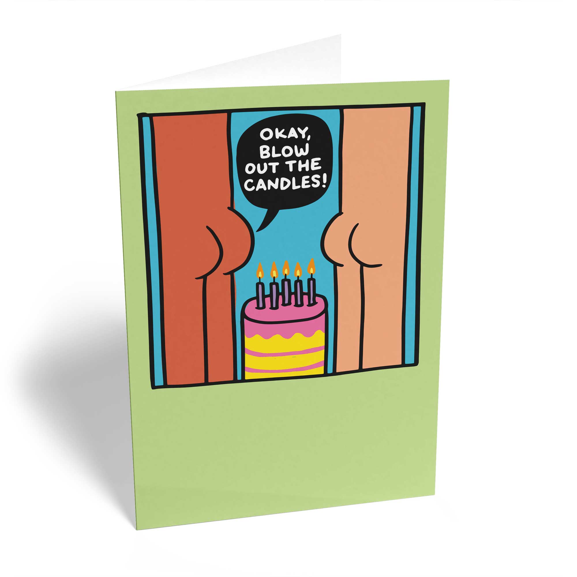 Funny Birthday Cartoon Bottoms Candles Fart