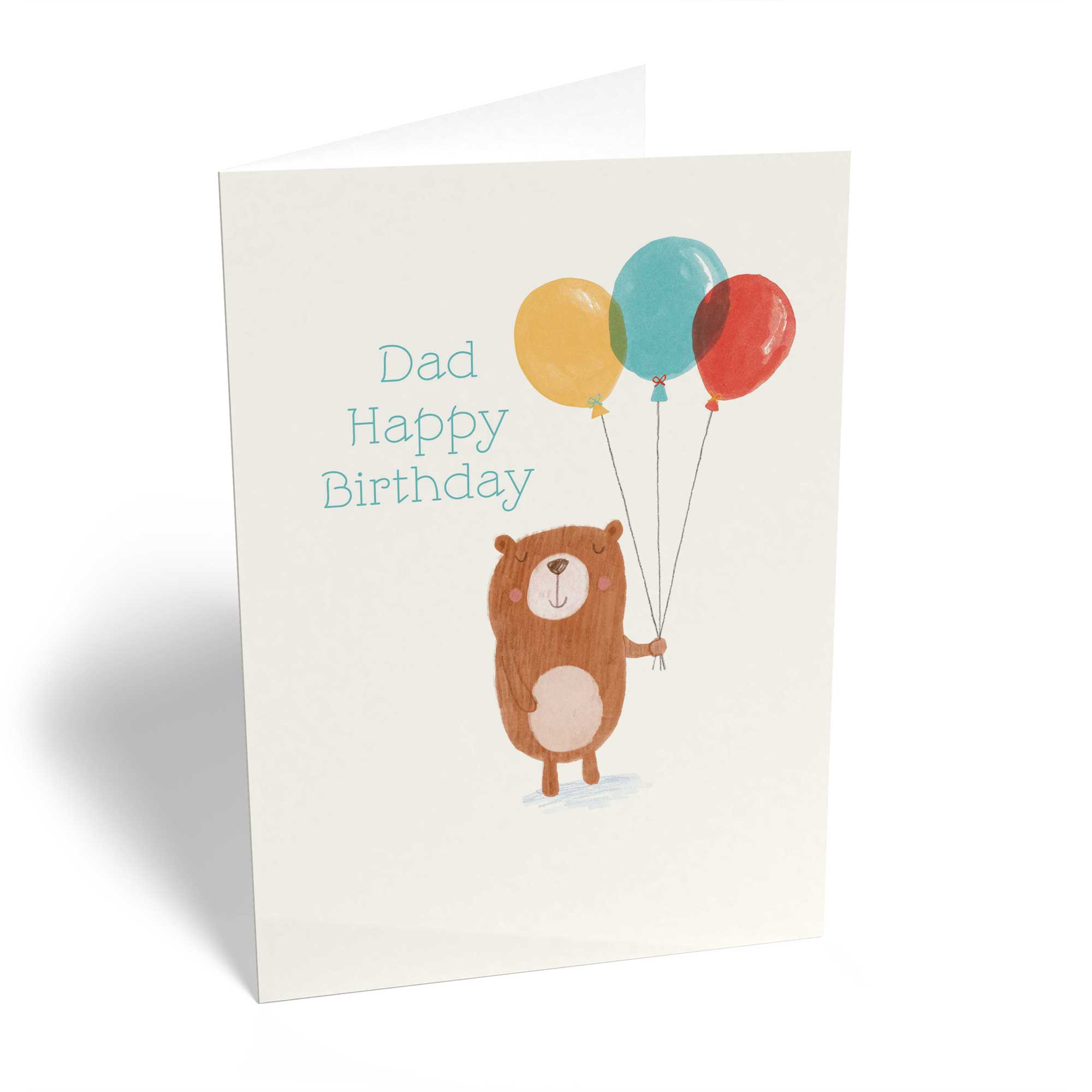 Dad Cute Happy Birthday Teddy Bear Balloons