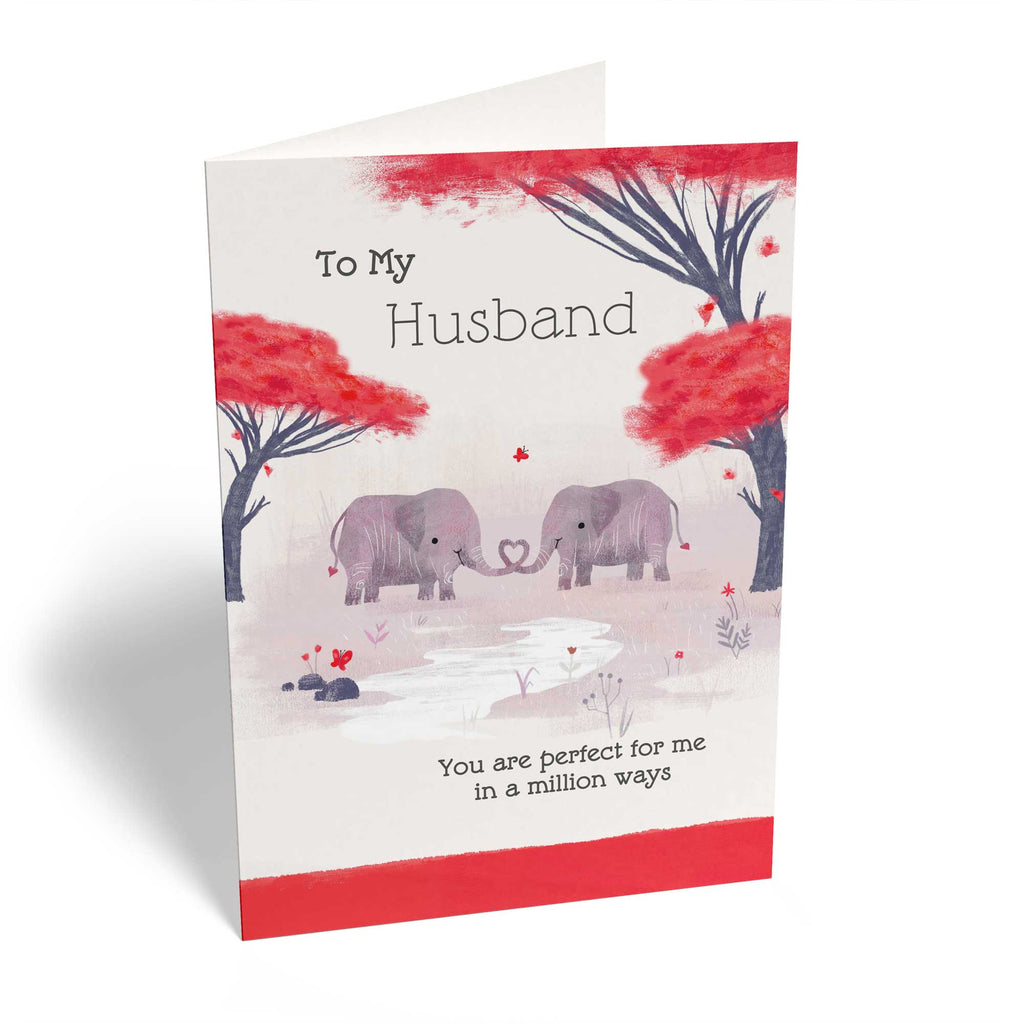 Husband Cute Elephants Editable