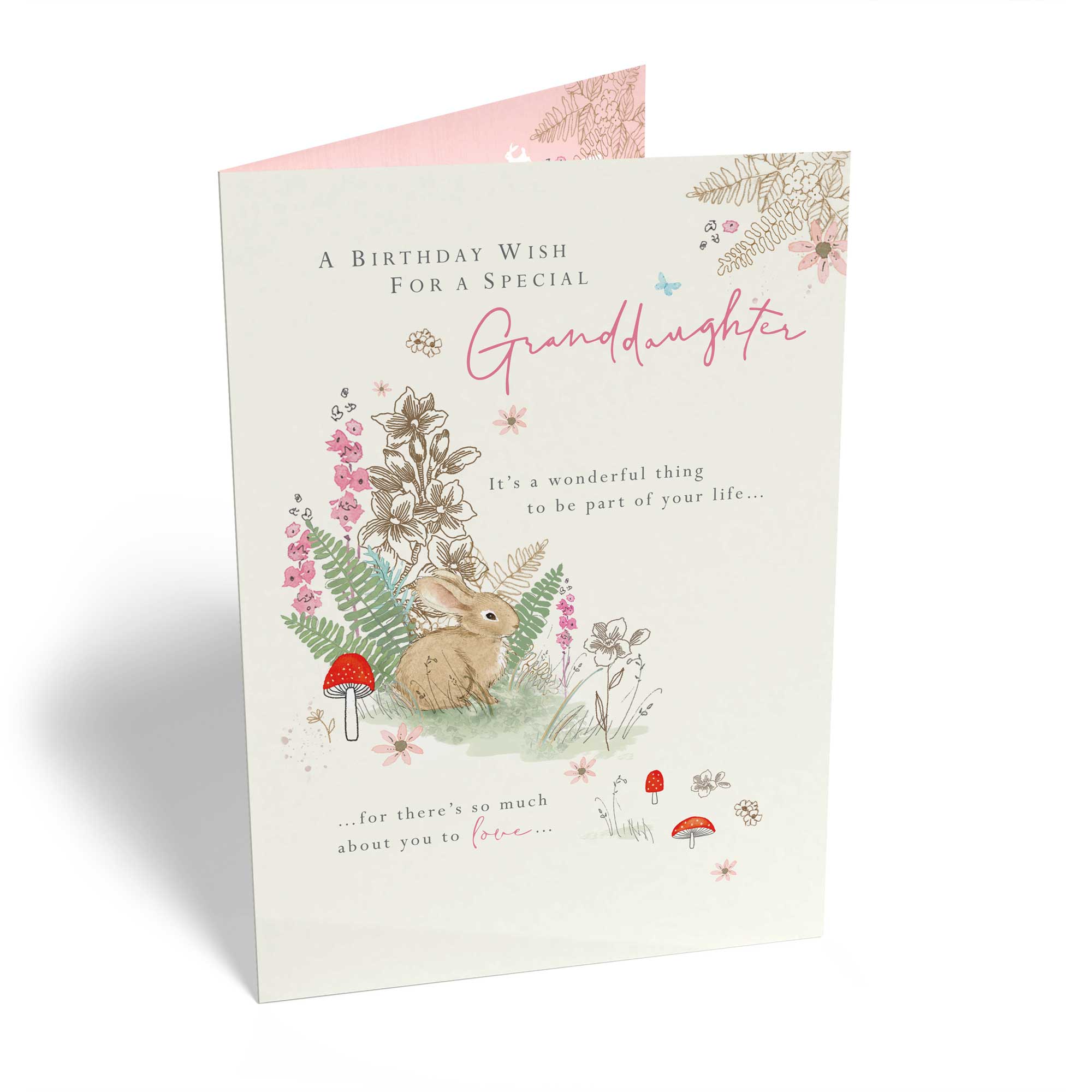 Traditional Granddaughter Birthday Cute Woodland