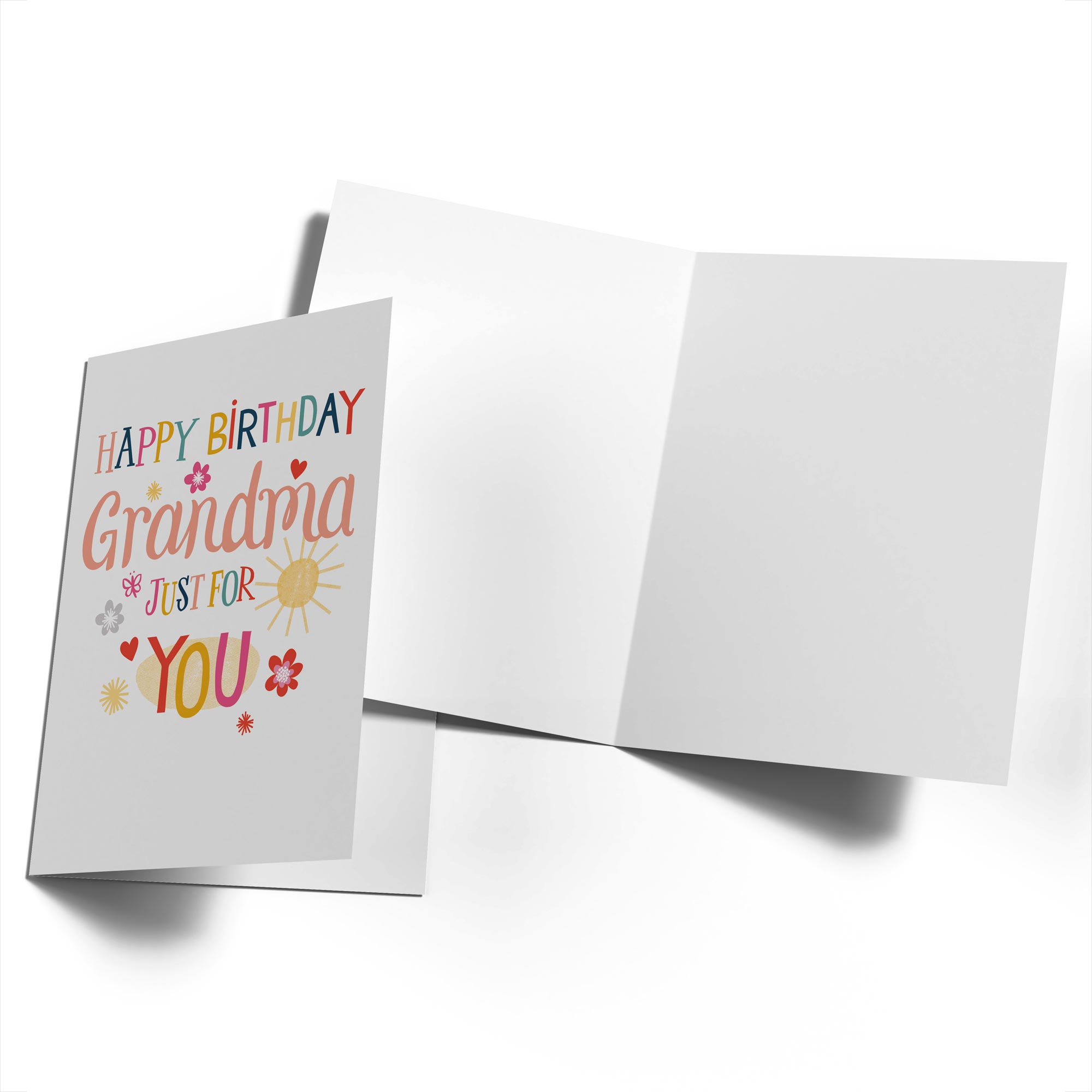 Contemporary Birthday Grandma Colourful Text