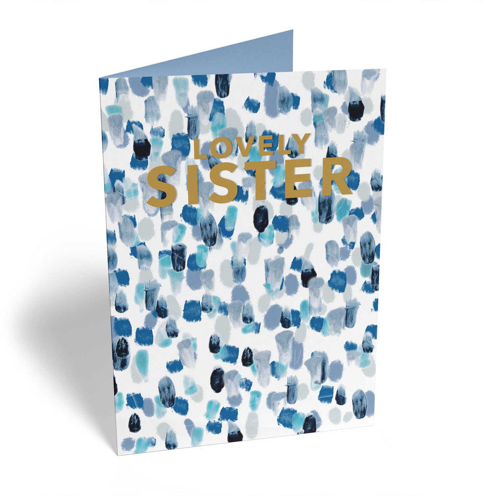 Classic Birthday Sister Lovely Blue Paint