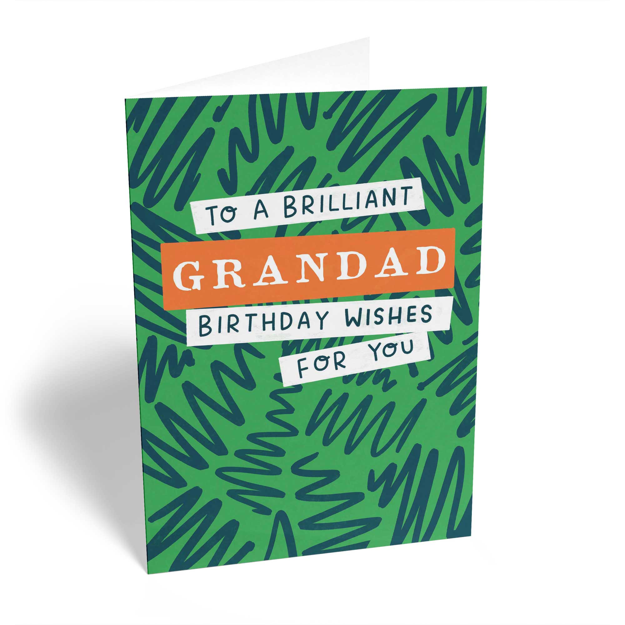 Contemporary Birthday Grandad Editable Scribbles