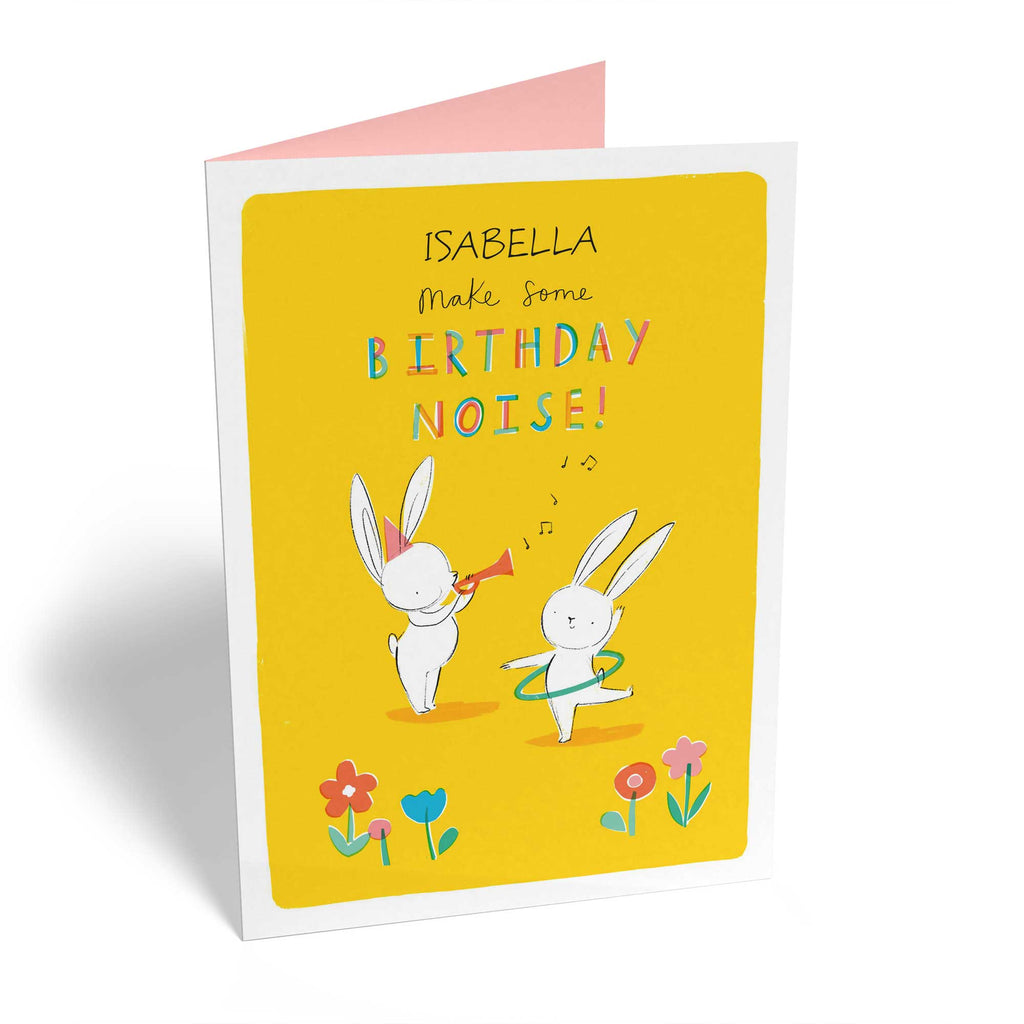 Cute Birthday Editable Bunnies Rabbits Noise