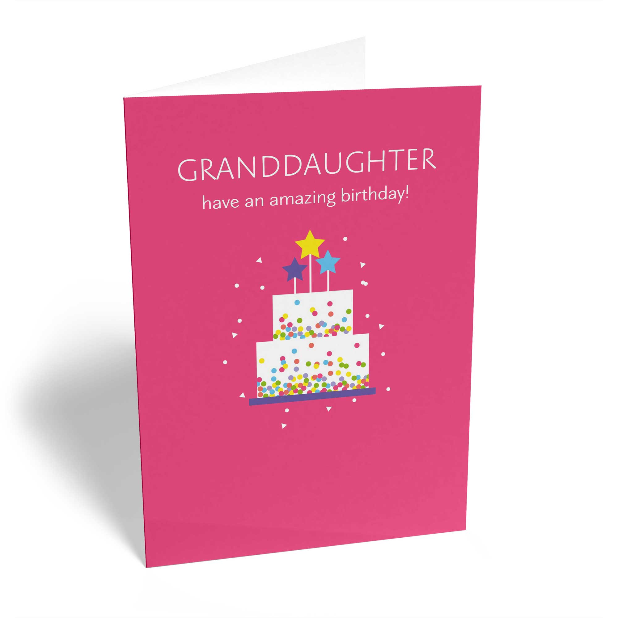 Contemporary Birthday Granddaughter Editable Cake