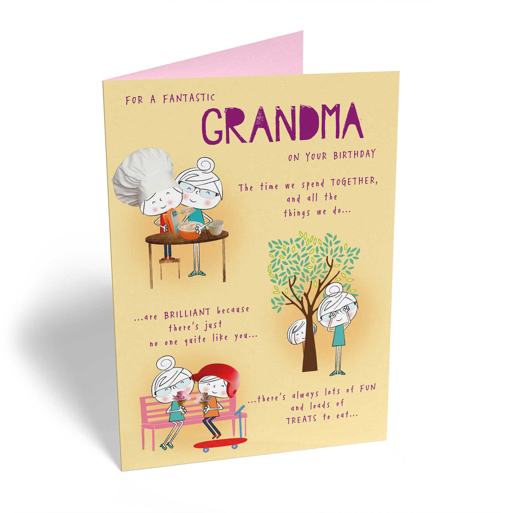 Funny Grandma Birthday Rebus Illustrated Verse