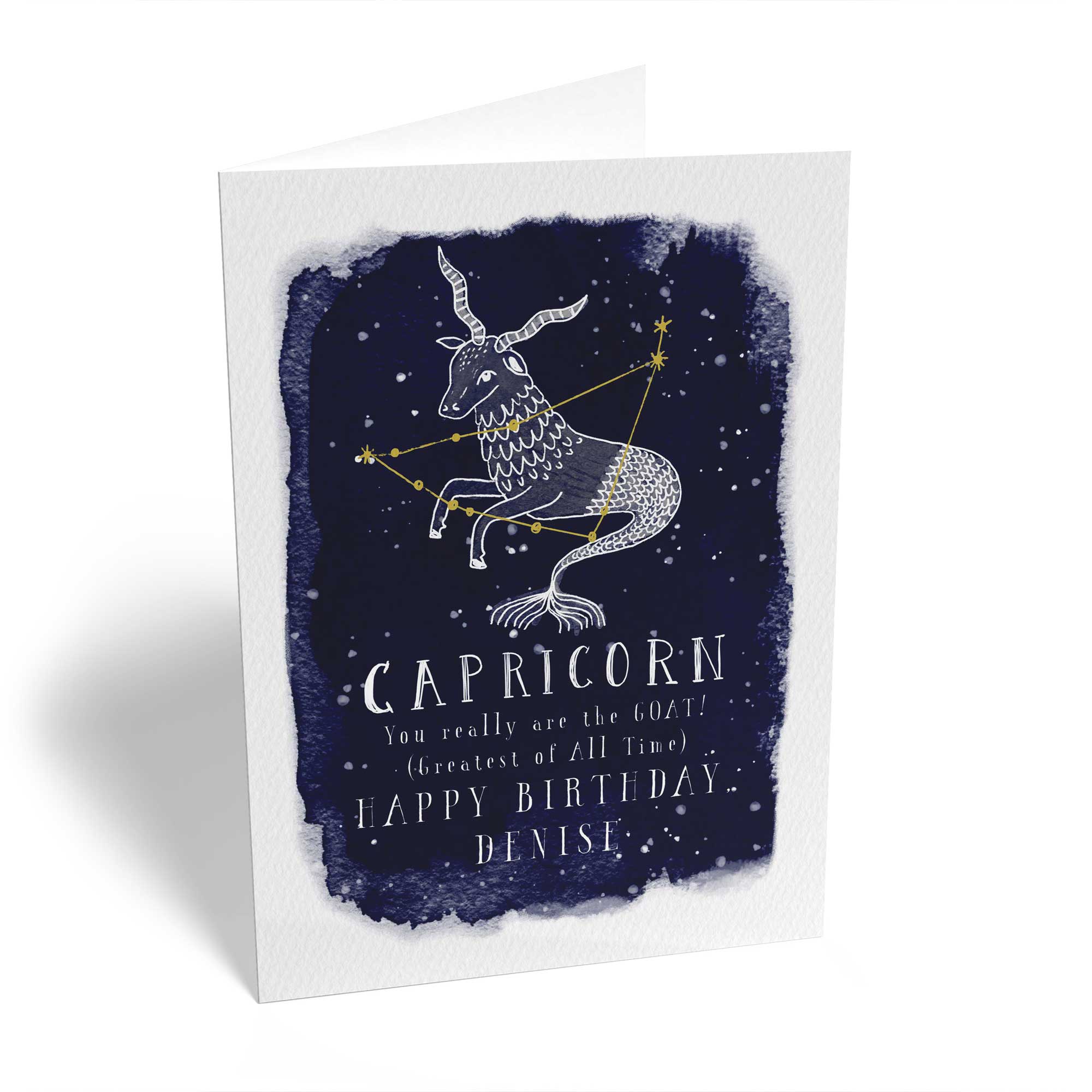 Personalised Capricorn Zodiac Symbol Card