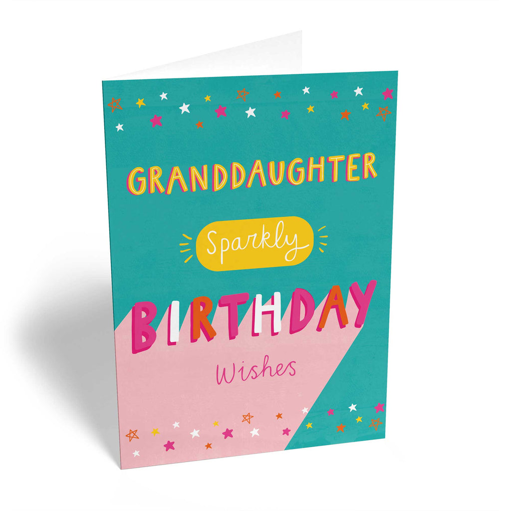 Contemporary Birthday Granddaughter Colourful Text