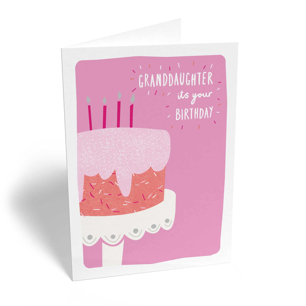 Contemporary Granddaughter Birthday Cake Sparkle