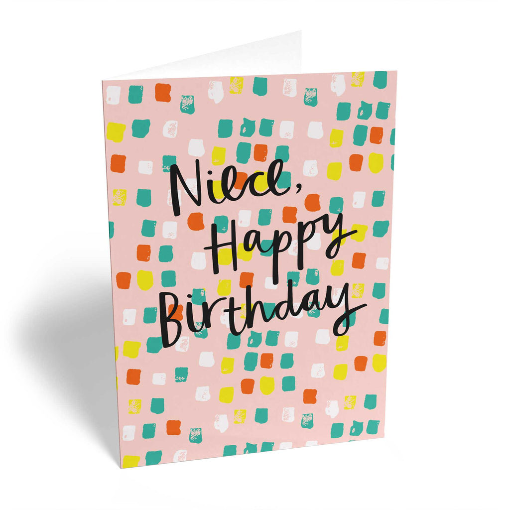 Contemporary Niece Birthday Colourful Squares