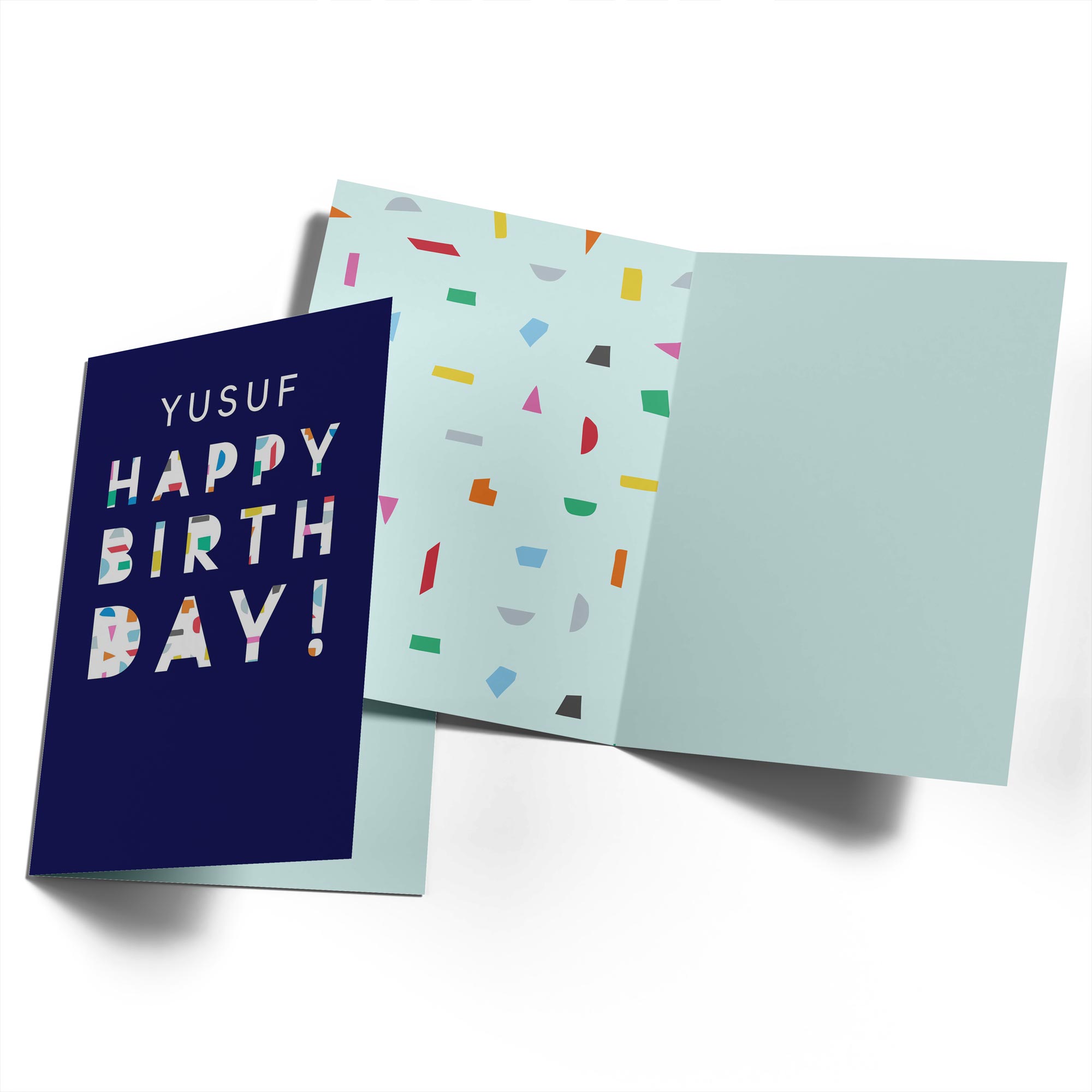 Contemporary Birthday Editable Rainbow Stripe Text