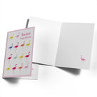 Contemporary Birthday Editable Colourful Flamingos