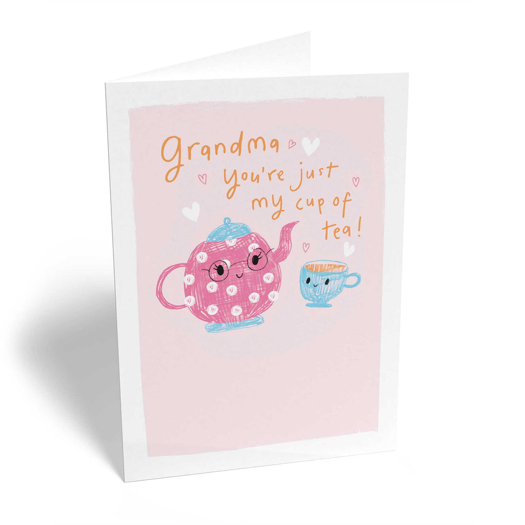 Classic Grandma Birthday Illustrated Teapot Cup
