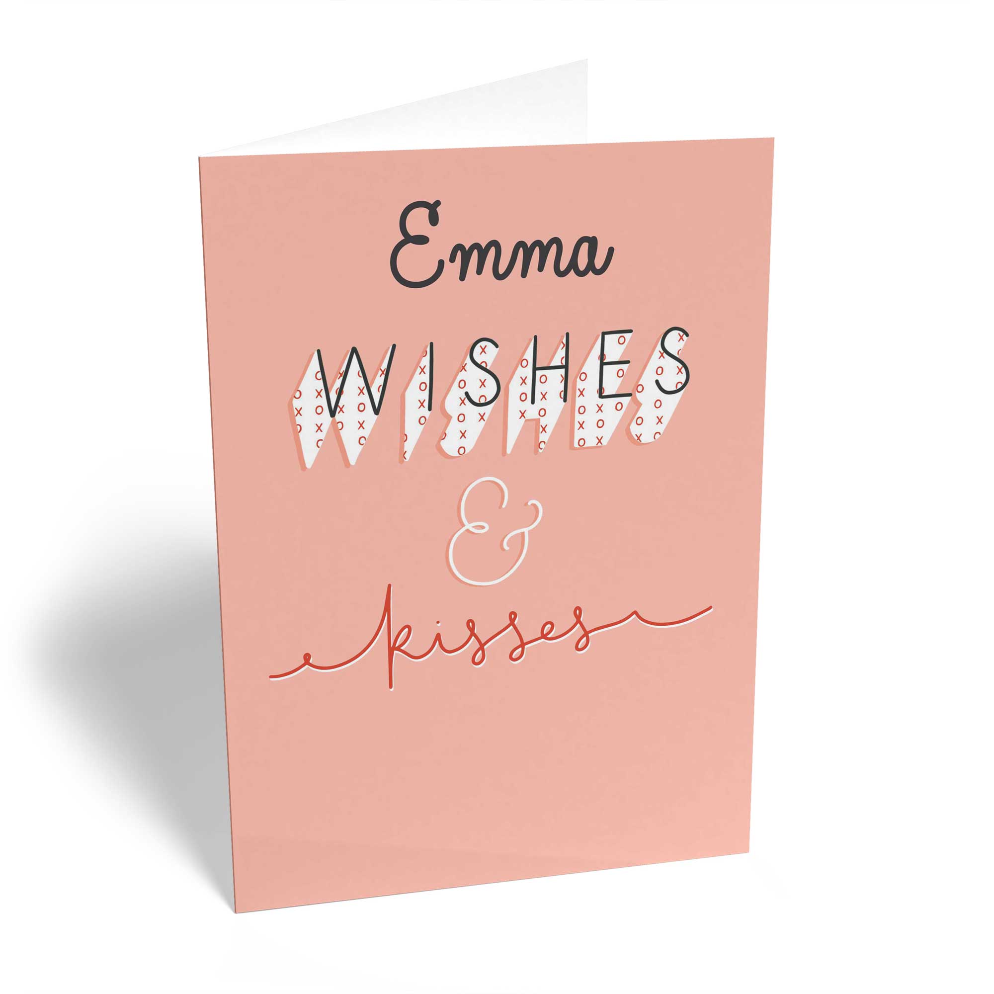 Contemporary Birthday Editable Text Wishes Kisses