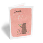 Cute Birthday Editable Bear And Bird