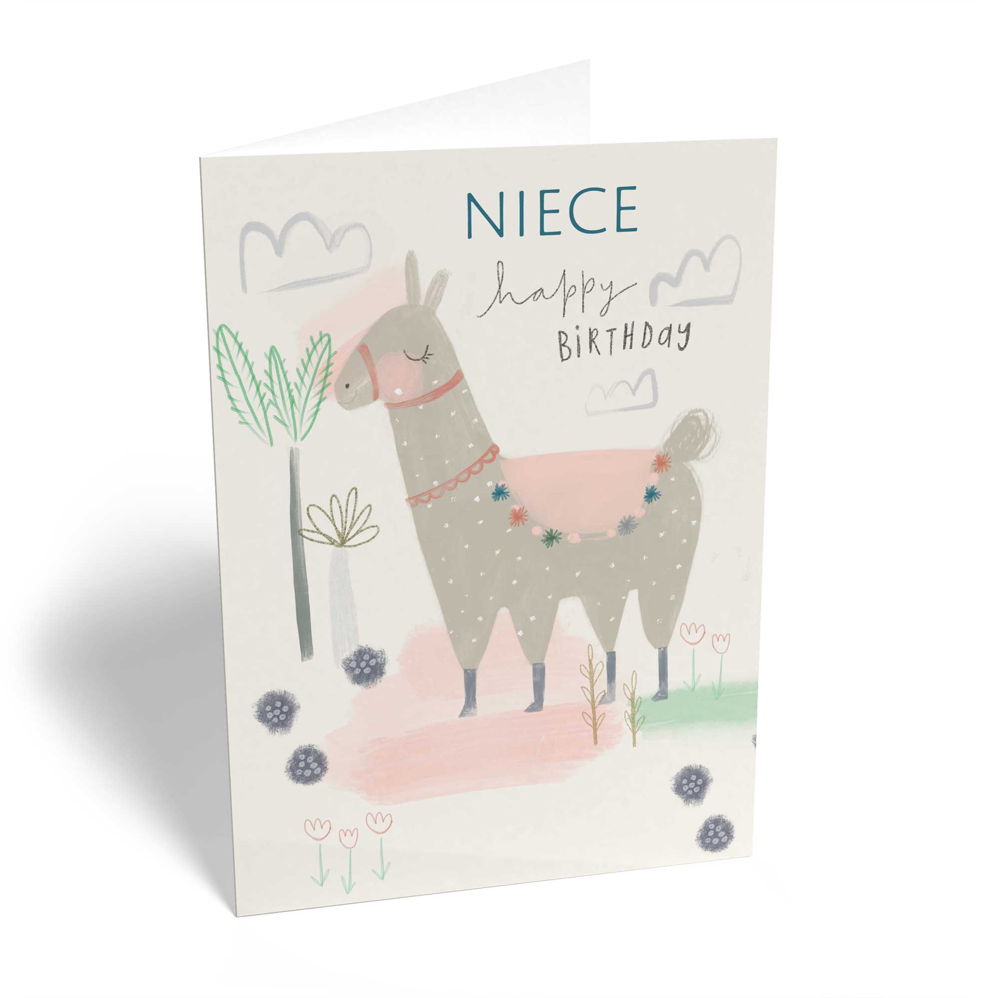 Niece Birthday Contemporary Kids Editable Llama