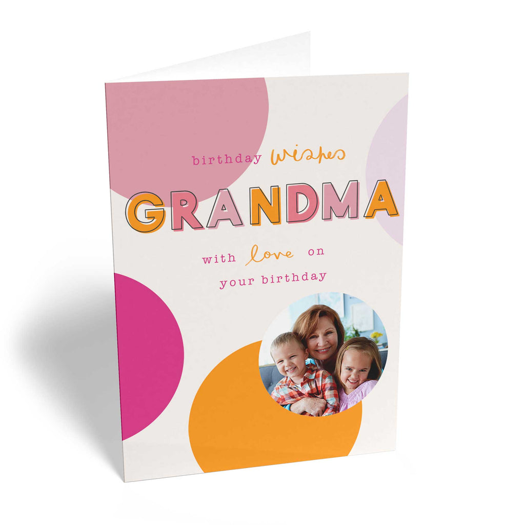 Contemporary Grandma Birthday Colourful Spots