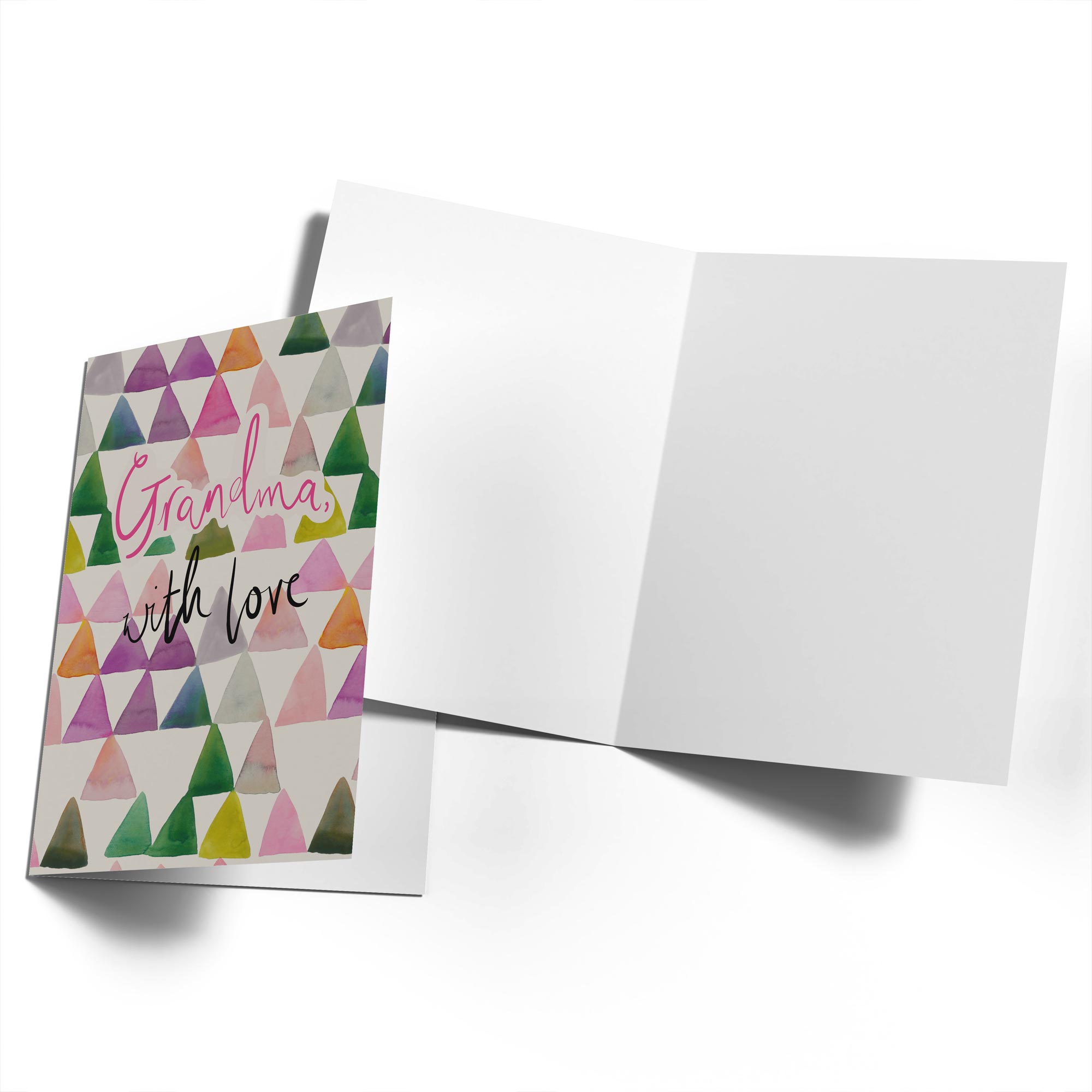 Contemporary Grandma Birthday Colourful Triangles