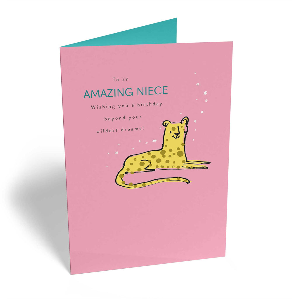 Contemporary Niece Birthday Editable Cheetah
