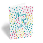 Contemporary Nanny Birthday Colourful Heart