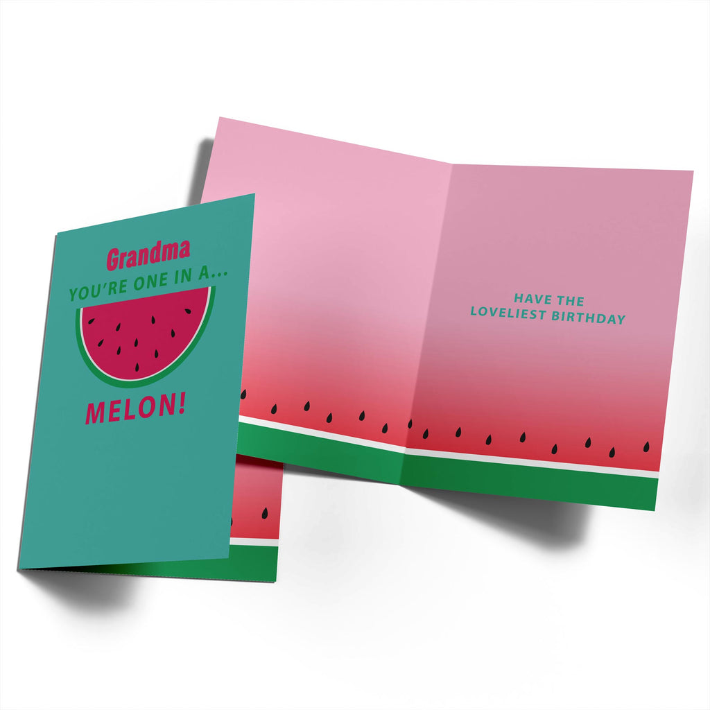 Contemporary Grandma Birthday Editable Melon