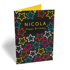 Contemporary Birthday Editable Colourful Stars