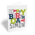 Contemporary Birthday Editable Colourful Text