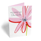 Contemporary Birthday Editable Pink Flower