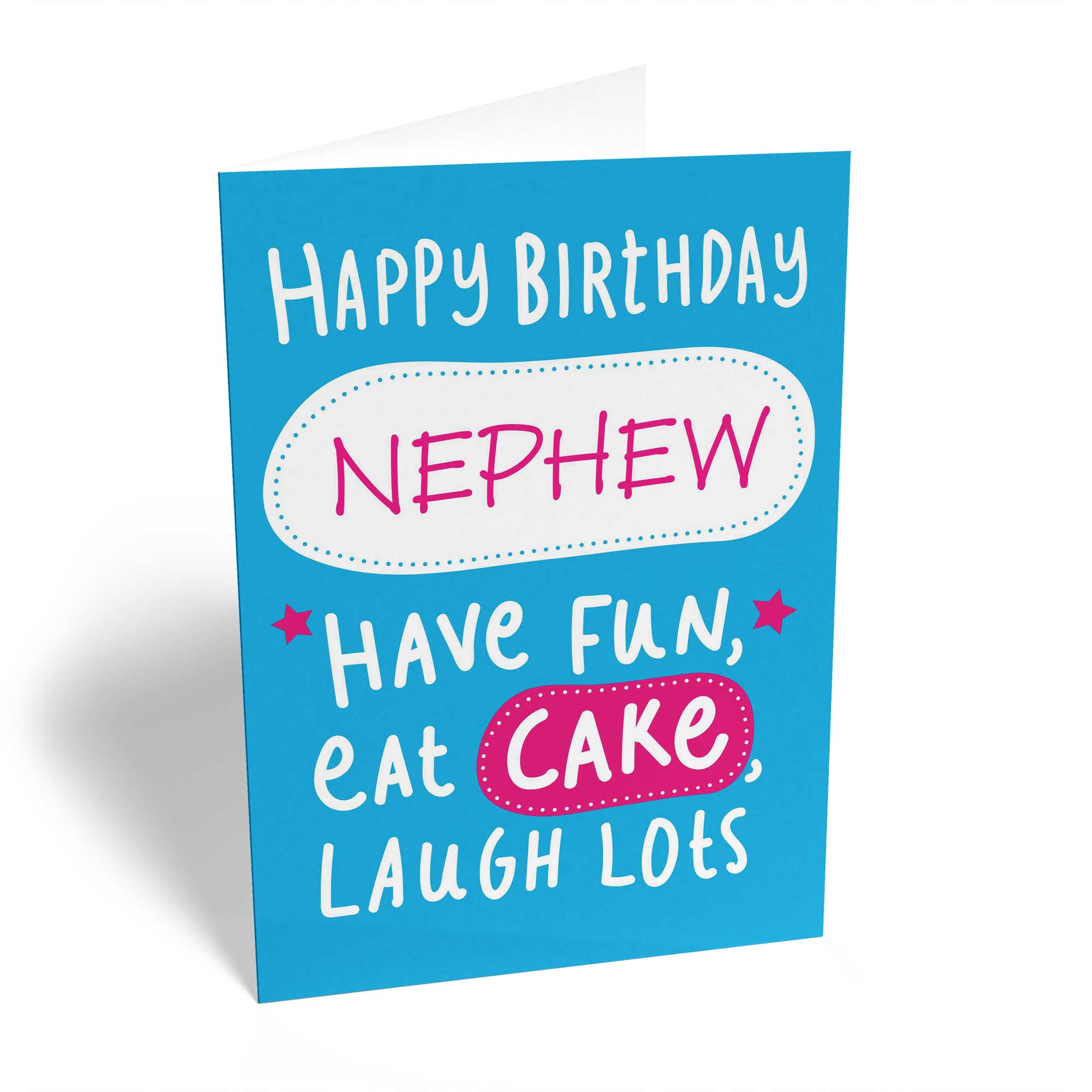 Modern Birthday Nephew Editable Eat Cake Laugh