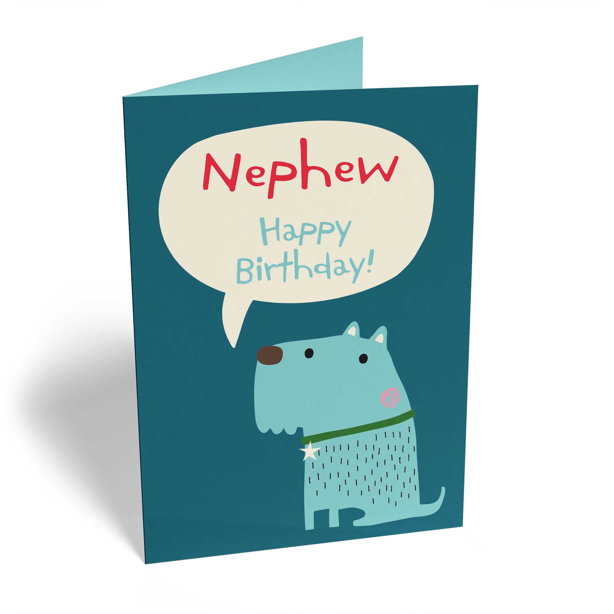 Modern Birthday Nephew Editable Quirky Dog