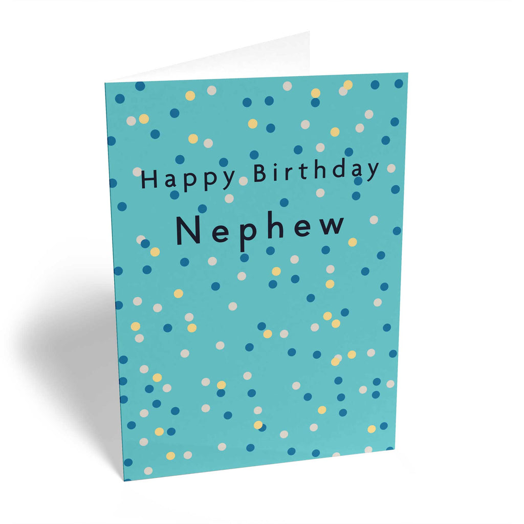 Modern Birthday Nephew Editable Colourful Spots