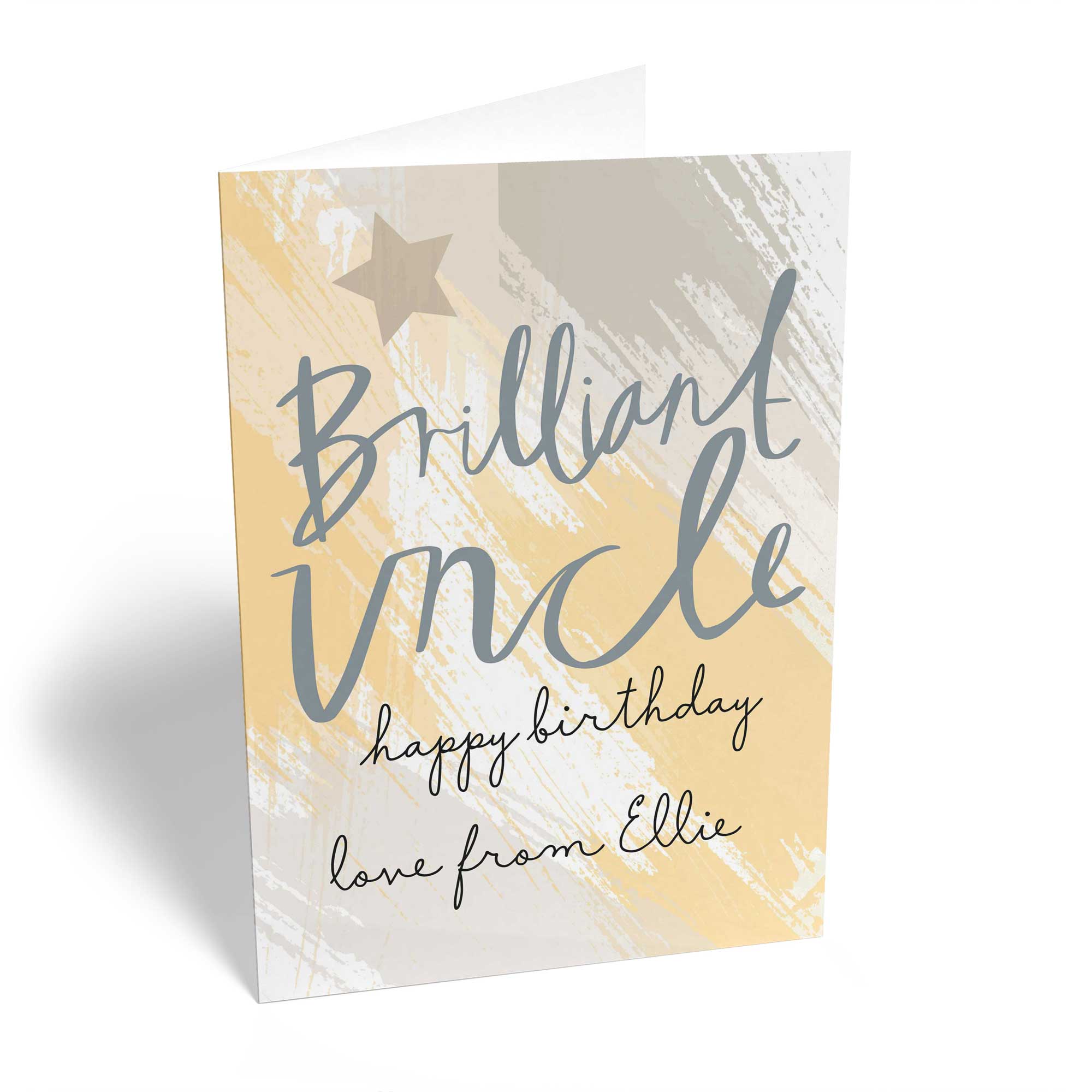 Contemporary Birthday Uncle Editable Brilliant