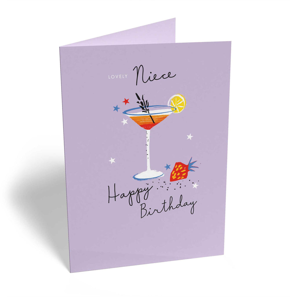 Contemporary Niece Birthday Editable Cocktail