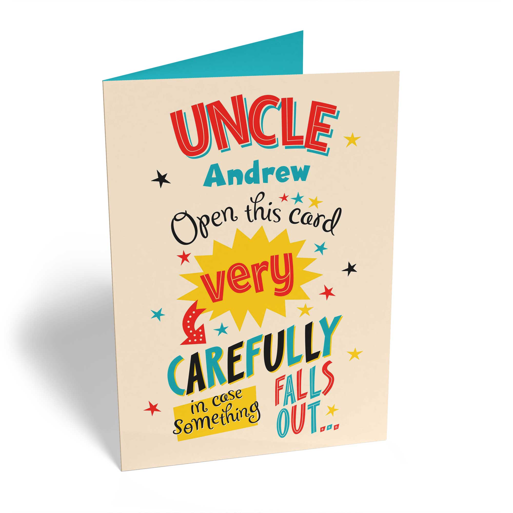 Funny Birthday Uncle Editable Open Carefully Text