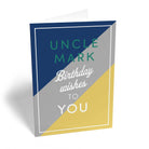 Classic Birthday Uncle Editable Diagonal Stripe