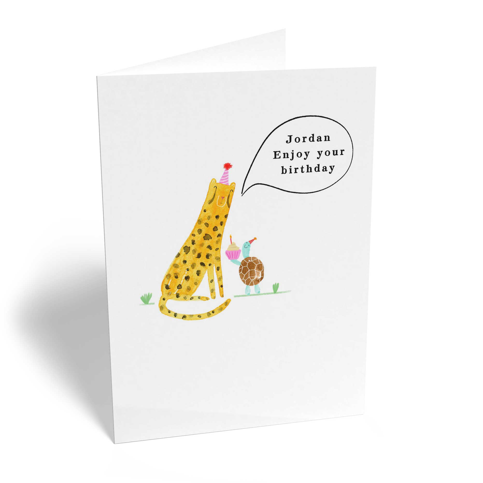 Cute Birthday Editable Illustrated Party Cheetah