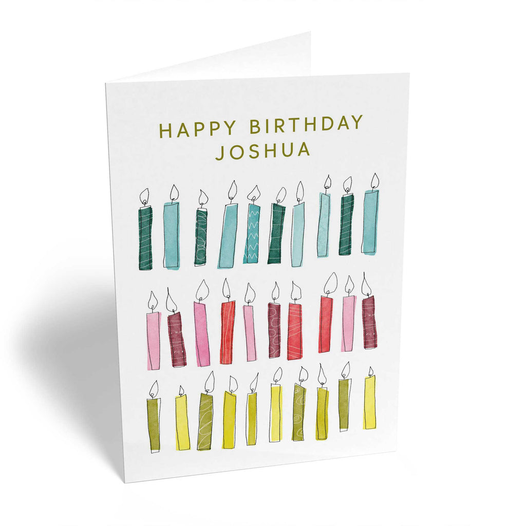 Colourful Candles Custom Birthday