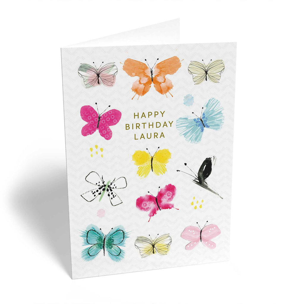 Colourful Butterflies Custom Birthday