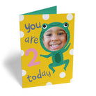 2nd Birthday Cute Frog Custom Photo Upload