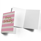 Birthday White Pink Stripes Her