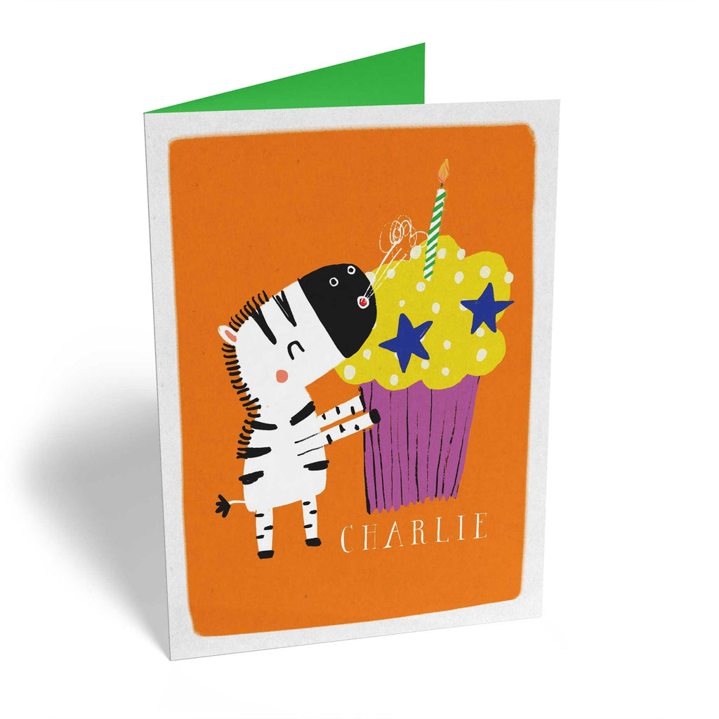 Birthday Fun Zebra And Cupcake Custom