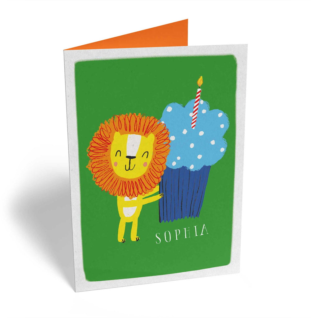 Birthday Fun Lion And Cupcake Custom