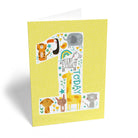 Cute Colourful Illustrated Number 1st Birthday