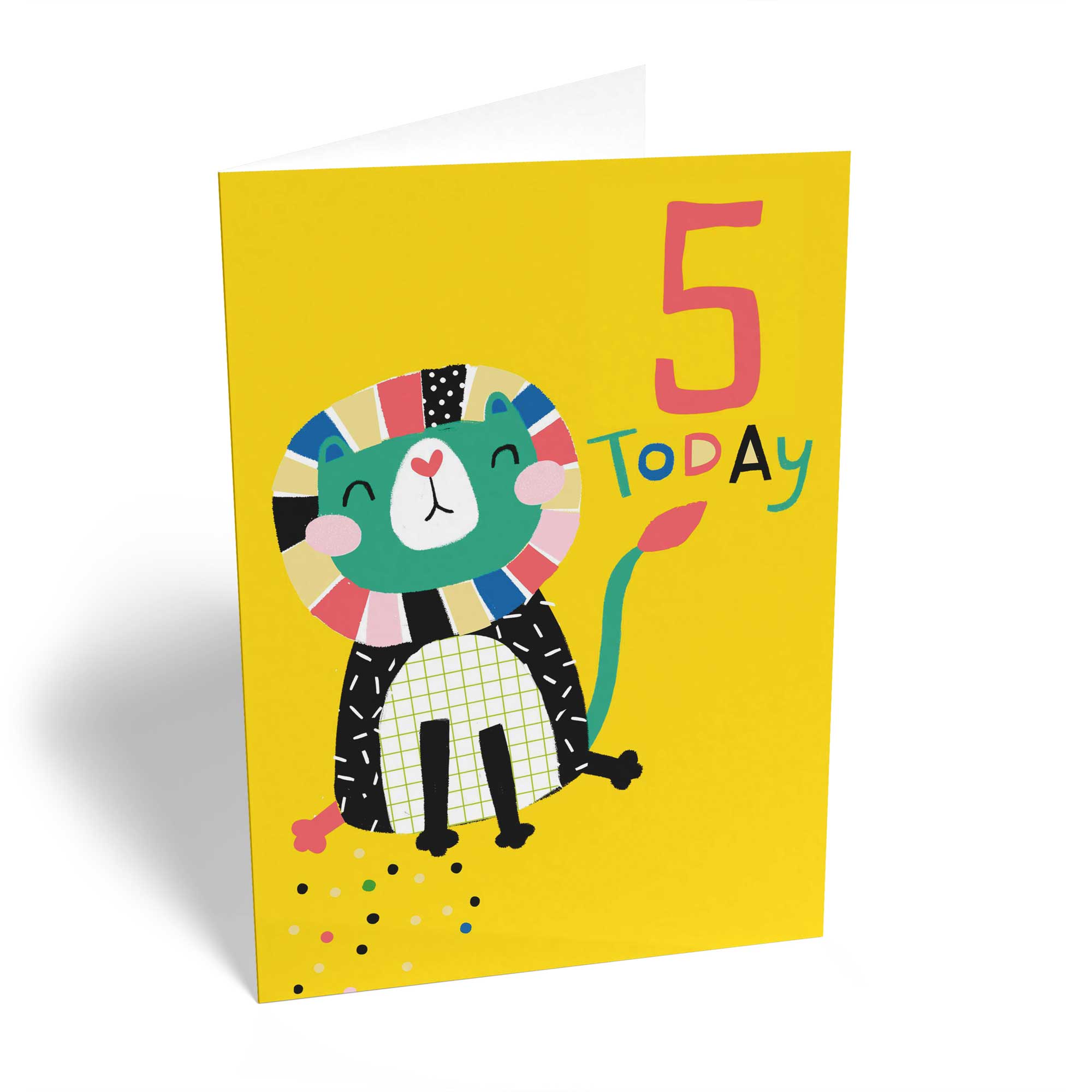 Quirky Colourful Lion Custom Birthday