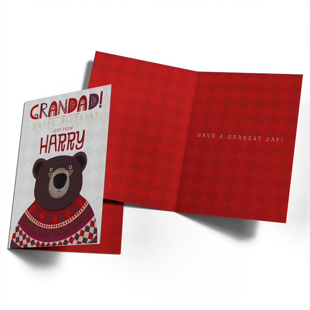 Grandad Bear Custom Birthday